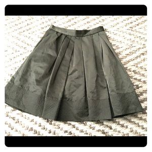 Silk Green A Line Skirt
